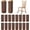 16 Pcs Brown, variant on 16 count Brown Furniture Socks - Small Knitted Chair Floor Protectors for Hardwood Floors - Fits Round and Square - High Elastic Bar Stool Chair Covers Furniture Caps Set for Shapes