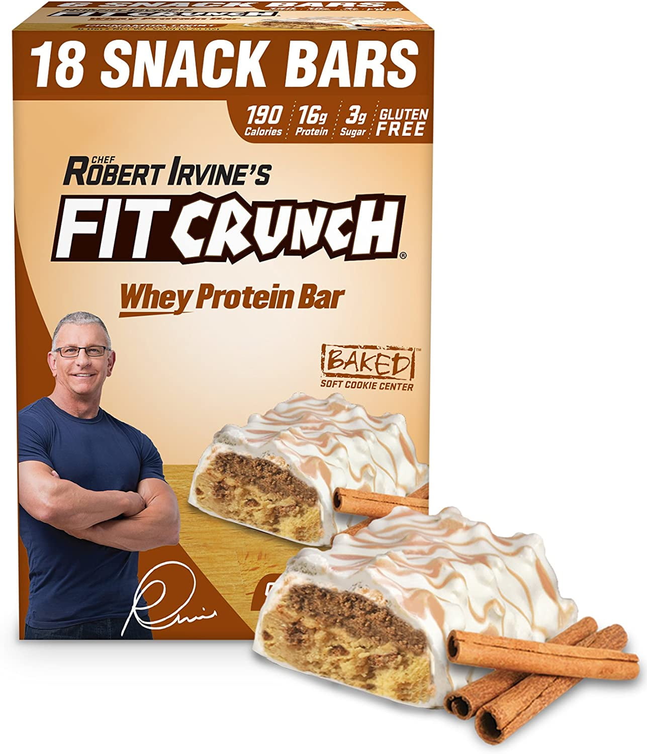 Fit Crunch Snack Size Protein Bar, Cinnamon Twist, 16g Protein, 18 ct.