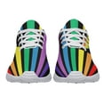 thumbnail image 3 of Unisex Rainbow Sneakers, LGBT Shoes for Men Women Lightweight Breathable Running Shoes White Size 8, 3 of 7