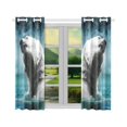 thumbnail image 2 of MKHERT Polar Bear Blackout Window Curtain Kitchen Curtain 26x39 inch, 2 Panels, 2 of 3