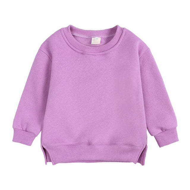 Manteaux pour Filles Garçons Manteau Chandail Col Rond Petit Moyen Chandail Molleton Uni