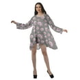 thumbnail image 3 of Moomaya Robes Décontractées Femmes Rayonne Robe Mini à Manches Longues pour Femmes, 3 of 4