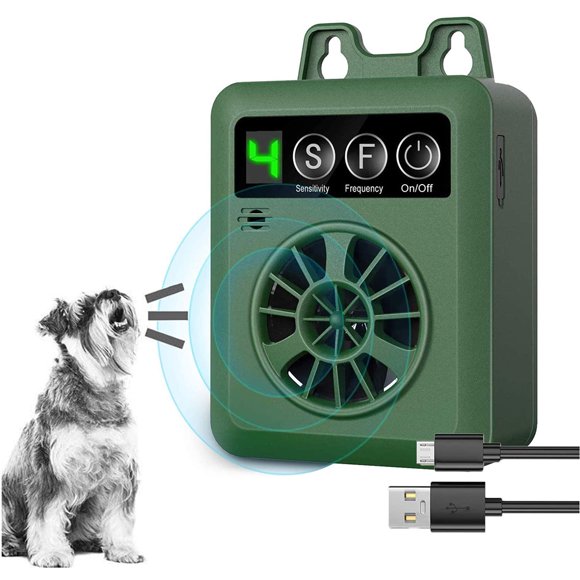 Dispositivo antiladridos ANGGREK con Control de Ladridos Sónico color verde