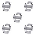 thumbnail image 1 of xinxixnxx 22mm Silver CNC HandleBar Fat Bar Universal Adapter Mount Riser Clamp Style A 5Set, 1 of 1