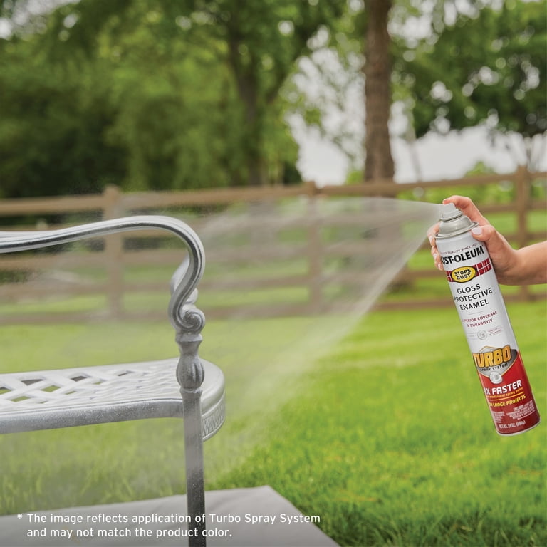 Black, Rust-Oleum Stops Rust Flat Turbo Protective Enamel Spray