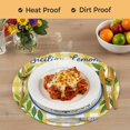 thumbnail image 4 of Lemon Floral Summer Round 15 Inch Placemats Set of 4, Yellow Plaid Leaves Flower HeatResistant Non Slip Place Mats for Dining Table, Wipeable Braided Kitchen Table Mats for Housewarming, 4 of 9