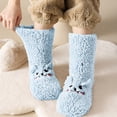 thumbnail image 2 of Tiqkatyck Fuzzy Socks Clearance Christmas Socks for Adults Warm Christmas Fashion Windproof Printing Mid Tube Socks Long Tube Cotton Womens Socks Blue, 2 of 7
