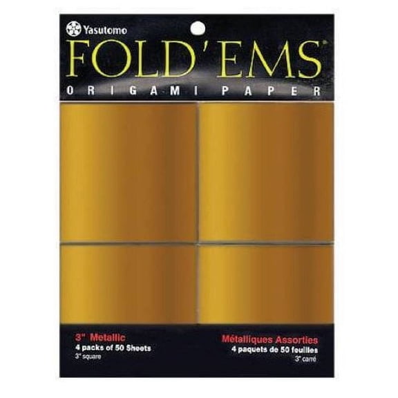 Yasutomo Origami Gold Metallic Foil 3" 200 Sheets