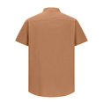 thumbnail image 4 of YYDGH Summer Shirts for Men Casual Short Sleeve Button Down Shirts Solid Color Lightweight Tops, 4 of 5
