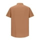 thumbnail image 4 of pstuiky Camisas de vestir de manga corta para hombre, Camisa informal de lino y algodón de manga corta para hombre, color liso, con cuello plegable y manga corta, blusa con cuello vuelto xxl, 4 of 5
