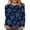 a-Navy8026, variant on Women's T-Shirt Cartoon Strawberry Print Long Sleeve Tees Crewneck Relaxed Fit Casual Top For Holiday Daily Outdoor Wear Fashionable Top