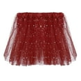 thumbnail image 5 of XIAONU Womens Skirts Led Star Sequin Mesh Tulle Puff Skirt Ladies Solid Color Elastic Waist Mesh Pleated Princess, 5 of 9