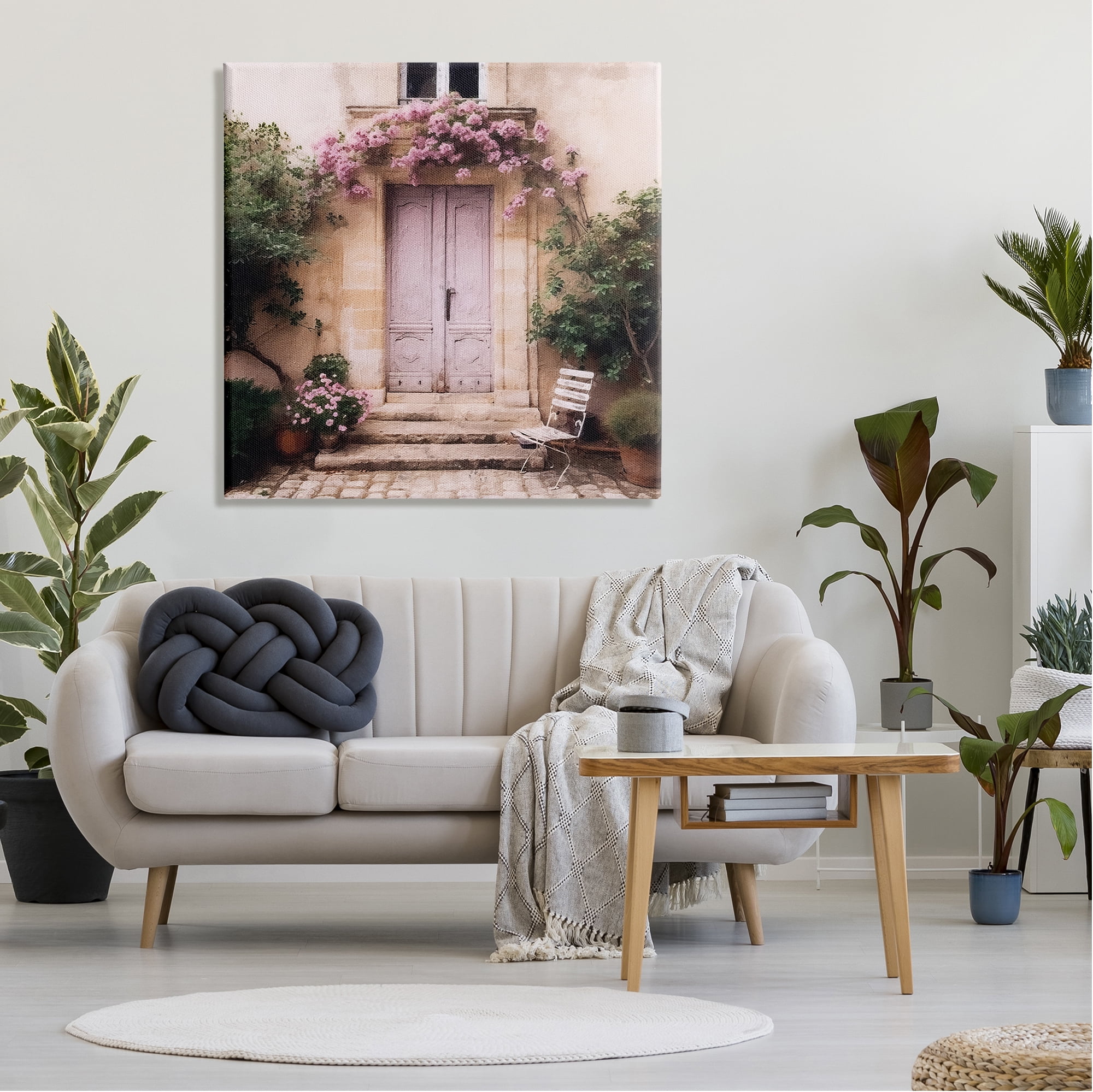 Stupell Industries Floral French Doors Travel & Places Photography Gallery Wrapped Canvas Art Print Wall Art, 36 x 36