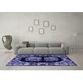thumbnail image 3 of Ahgly Company Machine Washable Indoor Rectangle Medallion Blue French Area Rugs, 6' x 9', 3 of 4