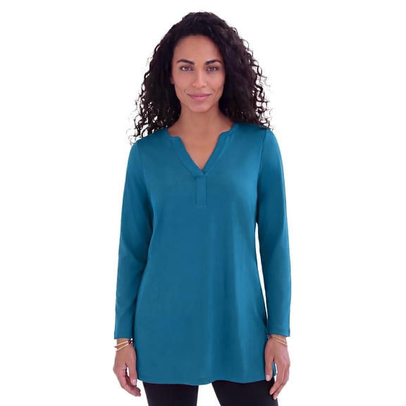 Roaman's Women's Plus Size Ultimate Y Neck Tunic