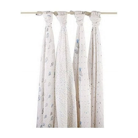 Muslin Swaddling Blankets - 4 pk - Night Sky