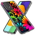 thumbnail image 2 of MUNDAZE Samsung Galaxy A51 Shockproof Clear Hybrid Protective Phone Case Neon Rainbow Glow Colorful Abstract Flowers Floral Cover, 2 of 5