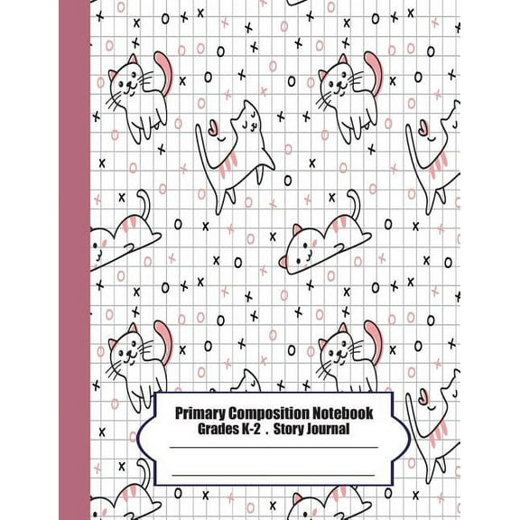 Ma Moung Cute Cats Primary Composition Notebook 8.5 x 11 Story Paper Grades K-2