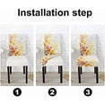 thumbnail image 2 of Abstract Wild Flower Parson Chair Slipcovers 6 Pack Watercolor Painting Pastel Lilies Dining Chair Seat Slipcover for Hotel, 2 of 5