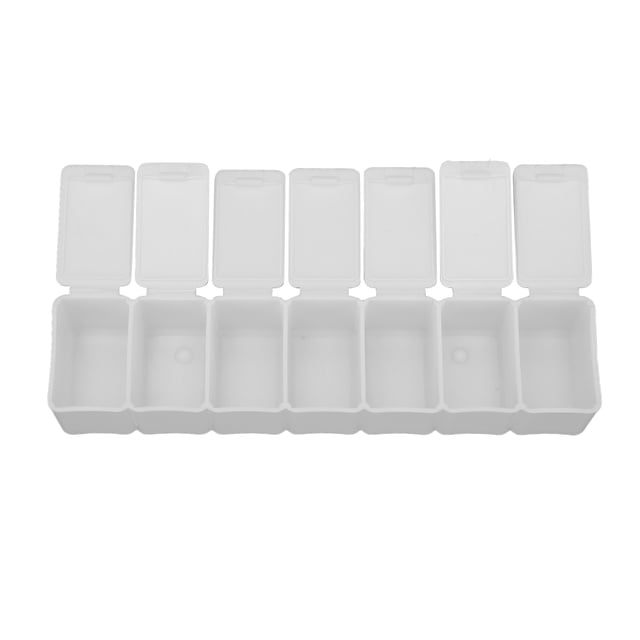 Pastillero De 7 Días, Portátil De Viaje, Resistente A Altas Temperaturas, Organizador Semanal De Medicamentos De Plástico Con 7 Rejillas Para Tabletas De Calcio Para Aceite De