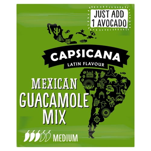 Capsicana Mexican Guacamole Mix Medium 25g, British Import (Pack of 2)