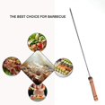 thumbnail image 3 of Skewers For Grilling Stainless Steel Bbq Sticks With Wood Handle, 3 of 5