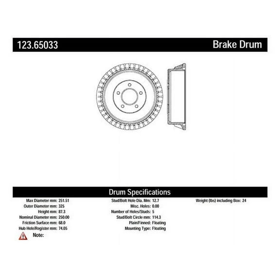 Brake Drum Fits select: 1993-2002 NISSAN QUEST, 1996-2002 MERCURY VILLAGER