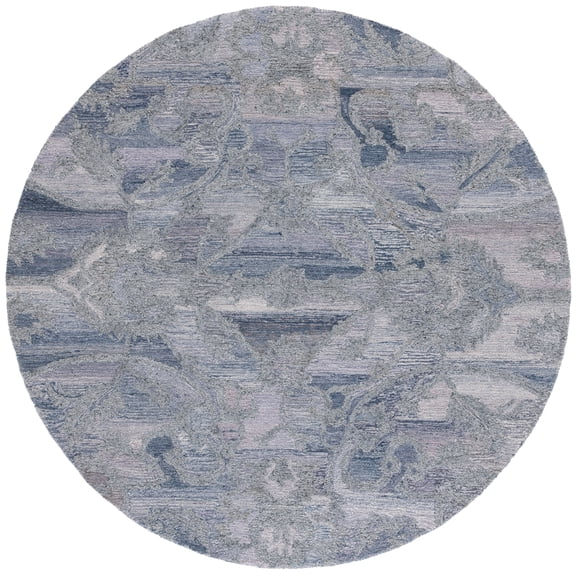 SAFAVIEH Anatolia Jamaar Floral Area Rug, Violet/Purple, 6' x 6' Round