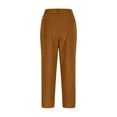 thumbnail image 5 of LEBONYARD Womens Trousers with Pockets,Women's Corduroy Solid Color Casual Pocket Straight Leg Pants Long Pants Brown M, 5 of 5