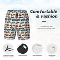 thumbnail image 3 of Balery Train Bañador para hombre, shorts de playa de secado rápido con entrepierna y forro de compresión-Large, 3 of 6