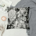 thumbnail image 2 of COMIO  Throw Pillow Cover Black and White with Floral Bouquet of Roses Daisy Blue Wild Flowers in Vintage Style Watercolor Decorative Pillow Case Home Decor Square Pillowcase, 2 of 5