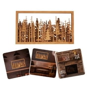 Follure Wall Art - Forest Nature Trees Wilderness Multilayer Fireplace Cottage Outdoors Landscape
