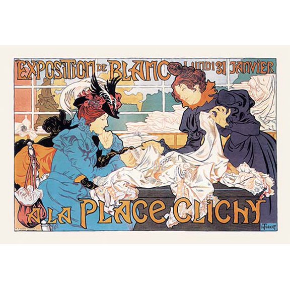 Exposition de Blanc a la Place Clichy Fine art canvas print (20" x 30")