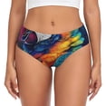 thumbnail image 1 of Fotbe Vibrant Rainbow Parrot Fantasy Calzones Estampados para Mujer – Ropa Interior de Algodón, Cómoda, Suave y Elástica-4X-Large, 1 of 6