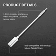 thumbnail image 2 of 2pcs 3.5mm Male to Type C Female Audio Cable Cord, Analog Jack Headphone Adapter for MP3 Player, Laptop, 2 of 4