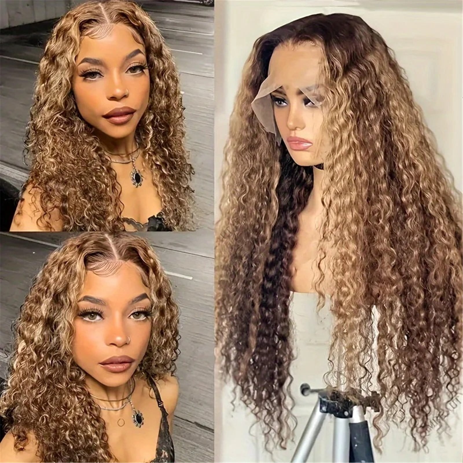 13x6 HD Lace Frontal Wig Human Hair Water Wave Lace Front Wigs Deep Wave,230 density