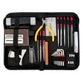 thumbnail image 1 of Luthier 57 PCS Guitar Tool Kit with Carry Bag, Repair Maintenance Tools String Action Ruler Luthier File Guitar Bridge Pins for Guitar Ukulele Bass Banjo, String Instrument, 1 of 7
