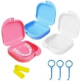 thumbnail image 1 of Retainer Case Container Partial Denture Storage Box with Aligner Teeth Chewies and Removal Tool oGoDeal -3 Pack, 1 of 7