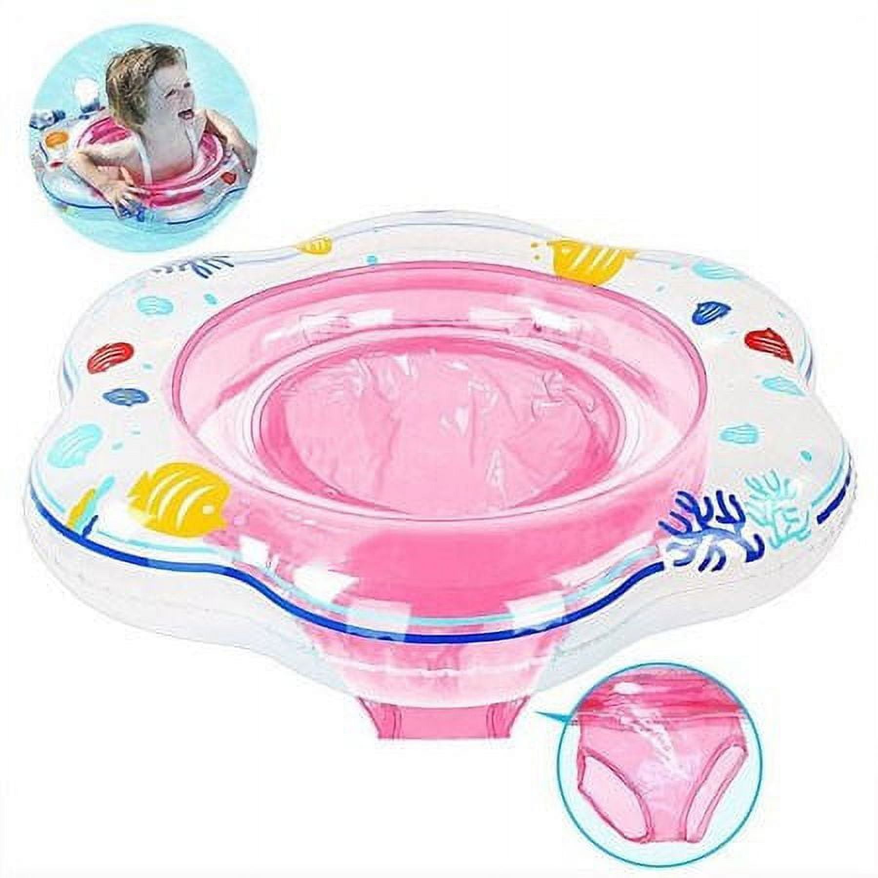 Swim Floats Baby Swimming Pool Ring for Infant Toddler Kids Summer Inflatable Safety PVC Seat-Pink