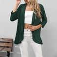 thumbnail image 3 of Fulijie Womens Tops,Women Cardigan Short Sleeves Open Front Lightweight Draped Ruffles Knit, 3 of 8