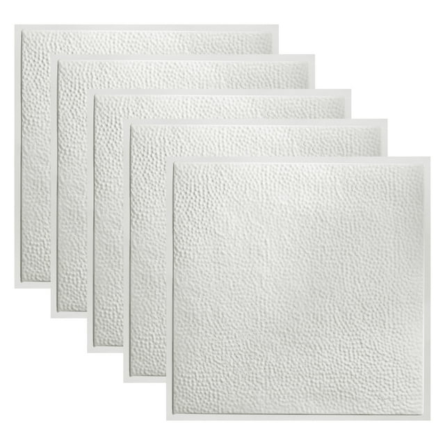 Great Lakes Tin Chicago Gloss White 2ft x 2ft Lay In Ceiling Tiles (5 Pack)