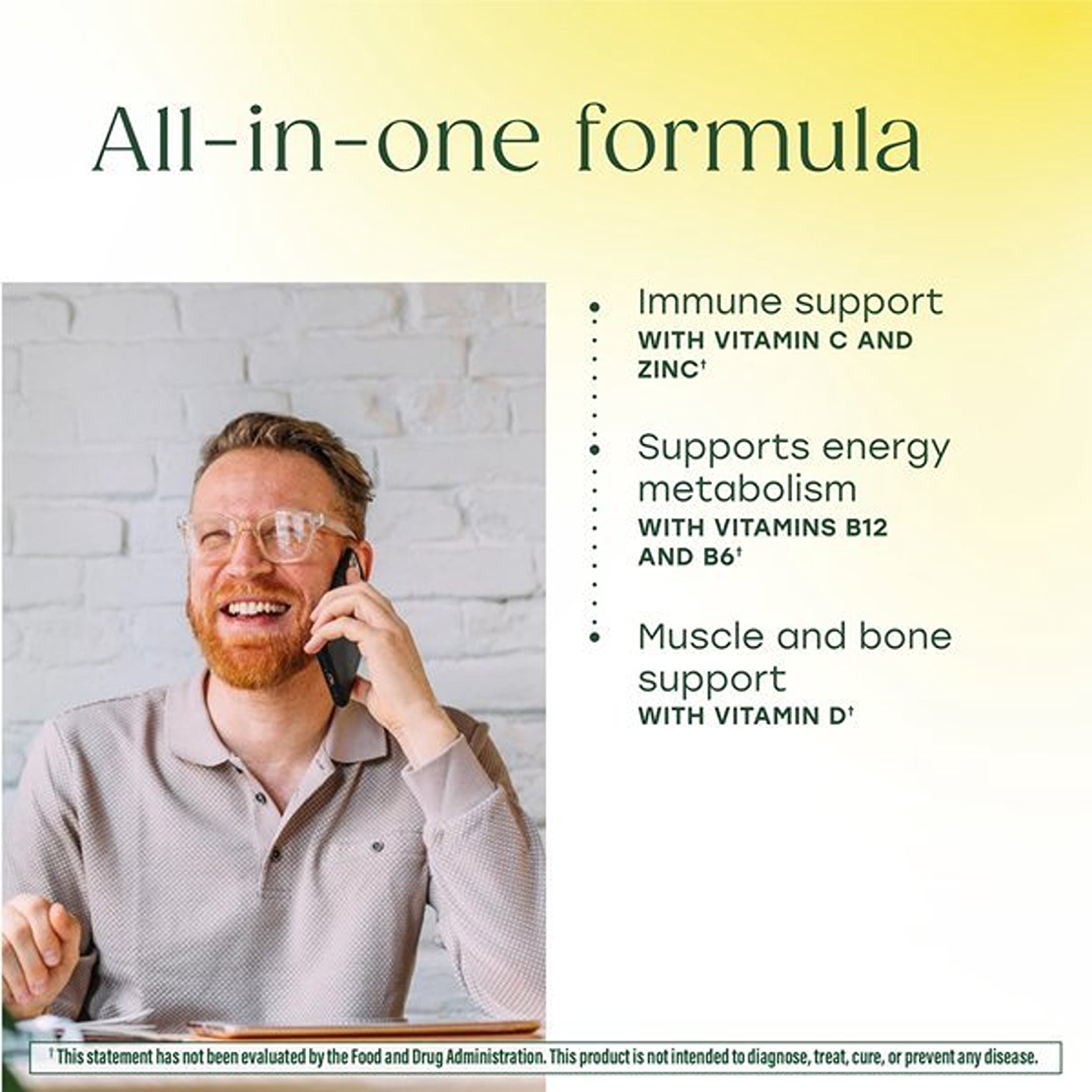 MegaFood Men's 40+ Multivitamin - Vitamins B, D3, Zinc - Immune Support - 90 Servings