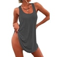 thumbnail image 2 of Trajes de Baño para Mujer, Vestidos de Playa Básicos, Sin Mangas, con Cuello en U, para Playa Gris XL, 2 of 9