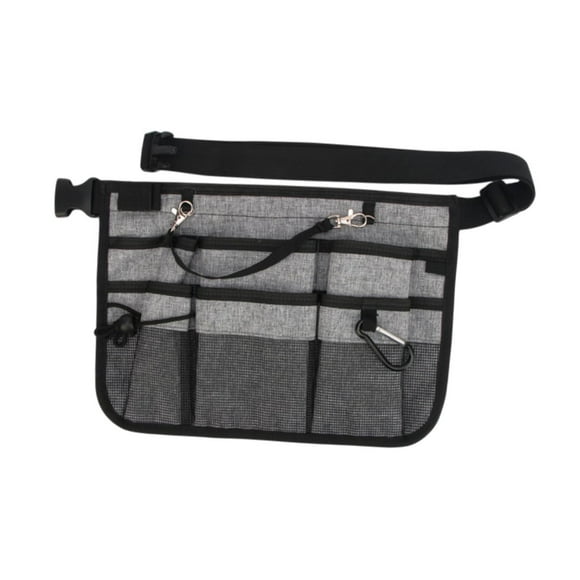 Riñonera de enfermería con múltiples compartimentos y bolsillo para cinturón para mujer Gris