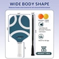 thumbnail image 2 of Pickleball Paddle Carbon Fiber Pickle Ball Rackets Lightweight Graphite & Carbon Fiber Paddles With Honeycomb Core, 2 Paddels, 4 Balls & Carry Bag (PR3400/3500), 2 of 5