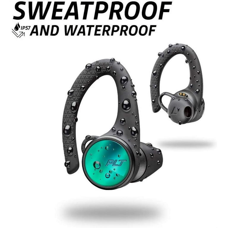 Restored Plantronics Backbeat Fit 3150 Bluetooth 5.0 True Wireless Sport Earbuds Black Refurbished