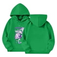 thumbnail image 1 of Moonsky Sudadera con capucha y cordón HUNTRX, estampado de grupo de chicas coreanas, jersey corto, suave y cómodo, top de manga larga para primavera y otoño. Verde 140, 1 of 5