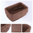 thumbnail image 2 of REGALWOVEN 3 Packs Woven Storage Basket, Shelf Closet Storage Bin for Key Tray Bowl for Entryway Desk, Catchall Home Decor Brown 8.3*5.1*6.1in, 2 of 5