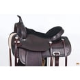 thumbnail image 4 of 16 In HILASON Western Horse Saddle American Leather Flex Tree Trail & Pleasure Chocolate Brown, 4 of 8