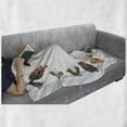 thumbnail image 6 of Dog Soft Flannel Fleece Throw Blanket, Various Different Dogs in Cartoon Style Looking up in Circle Characters, Cozy Plush for Indoor and Outdoor Use, 60" x 80", Multicolor, by Ambesonne, 6 of 6